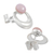 Opal drop earrings, 'Crowned Crescent' - Handmade Pink Opal Earrings from Peru (image 2c) thumbail