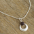 Mahogany obsidian pendant necklace, 'Crowned Crescent' - Handmade Mahogany Obsidian Necklace (image 2b) thumbail