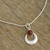Jasper pendant necklace, 'Crowned Crescent' - Crescent Shaped Necklace with Red Jasper (image 2b) thumbail