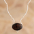 Mahogany obsidian pendant necklace, 'Mystical Energy' - Handmade Mahogany Obsidian Pendant Necklace (image 2) thumbail