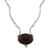 Mahogany obsidian pendant necklace, 'Mystical Energy' - Handmade Mahogany Obsidian Pendant Necklace thumbail
