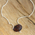Mahogany obsidian pendant necklace, 'Mystical Energy' - Handmade Mahogany Obsidian Pendant Necklace (image 2b) thumbail