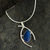 Lapis lazuli pendant necklace, 'Outlook' - Contemporary Lapis Lazuli and Sterling Silver Necklace