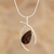 Mahogany obsidian pendant necklace, 'Outlook' - Unique Mahogany Obsidian Pendant Necklace (image 2) thumbail