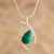 Chrysocolla pendant necklace, 'Outlook' - Handmade Chrysocolla Pendant Necklace (image 2) thumbail