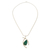 Chrysocolla pendant necklace, 'Outlook' - Handmade Chrysocolla Pendant Necklace (image 2c) thumbail