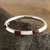 Jasper bangle bracelet, 'Inside Story' - Inlaid Red Jasper Bangle Bracelet from Peru (image 2) thumbail