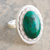 Chrysocolla cocktail ring, 'Cachet' - Natural Chrysocolla and Sterling Silver Ring (image 2) thumbail