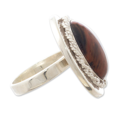 Mahogany Obsidian Gemstone Silver Jewelry Ring Size 10 - Neha - 2882929