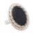 Obsidian cocktail ring, 'Cachet' - Black Obsidian Single-Stone Ring (image 2b) thumbail