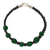 Agate beaded macrame bracelet, 'Allegro' - Green Agate Macrame Wristband Bracelet thumbail