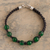 Agate beaded macrame bracelet, 'Allegro' - Green Agate Macrame Wristband Bracelet (image 2b) thumbail