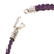 Rose quartz beaded macrame bracelet, 'Allegro' - Purple Macrame Bracelet with rose Quartz (image 2c) thumbail