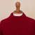 Alpaca blend funnel neck sweater, 'Sumptuous Warmth in Red' - Plush and Warm Red Alpaca Blend Boucle Sweater (image 2f) thumbail