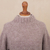 Alpaca blend funnel neck sweater, 'Sumptuous Warmth in Mauve' - Light Mauve Alpaca Blend Boucle Sweater (image 2e) thumbail
