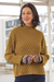 100% alpaca sweater, 'Antique Gold Trellis' - Women's Antique Gold 100% Alpaca Sweater thumbail
