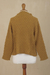 100% alpaca sweater, 'Antique Gold Trellis' - Women's Antique Gold 100% Alpaca Sweater (image 2d) thumbail
