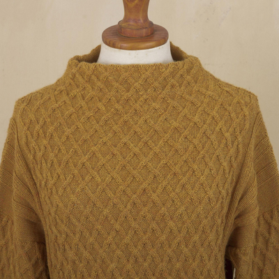 Jersey 100% alpaca - Sweater de Mujer 100% Alpaca Oro Antiguo