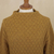 100% alpaca sweater, 'Antique Gold Trellis' - Women's Antique Gold 100% Alpaca Sweater (image 2e) thumbail