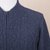 Men's 100% alpaca zipper cardigan, 'Cozy Prussian Blue' - Prussian Blue Alpaca Cable Knit Zip Front Men's Cardigan (image 2g) thumbail