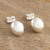 Sterling silver stud earrings, 'Poise' - Polished Sterling Silver Stud Earrings (image 2) thumbail