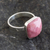 Rhodonite single-stone ring, 'Equanimity' - Handmade Sterling and Rhodonite Ring thumbail