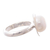 Cultured pearl cocktail ring, 'Quintessential' - Cocktail Ring with White Cultured Pearl (image 2d) thumbail