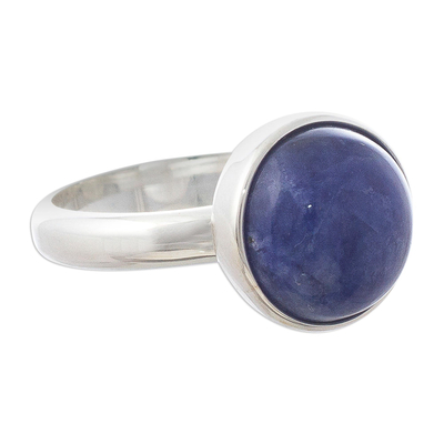 Sodalite single-stone ring, 'Blue Elysium' - Hand Crafted Sodalite Cocktail Ring