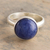 Sodalite single-stone ring, 'Blue Elysium' - Hand Crafted Sodalite Cocktail Ring (image 2b) thumbail