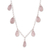 Rose quartz pendant necklace, 'Poem' - Natural Rose Quartz Pendant Necklace thumbail