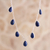 Lapis lazuli pendant necklace, 'Poem' - Sterling Silver and Lapis Lazuli Necklace (image 2) thumbail