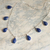Lapis lazuli pendant necklace, 'Poem' - Sterling Silver and Lapis Lazuli Necklace