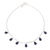 Lapis lazuli pendant necklace, 'Poem' - Sterling Silver and Lapis Lazuli Necklace (image 2c) thumbail