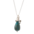 Chrysocolla pendant necklace, 'Butterflies Are Free' - Artisan Crafted Chrysocolla Pendant Necklace (image 2c) thumbail