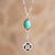 Amazonite pendant necklace, 'Lucky You' - Four Leaf Clover Amazonite Necklace (image 2) thumbail