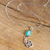 Amazonite pendant necklace, 'Lucky You' - Four Leaf Clover Amazonite Necklace (image 2b) thumbail