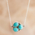 Amazonite pendant necklace, 'Simple Hope' - Natural Amazonite and Sterling Silver Necklace (image 2) thumbail