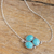 Amazonite pendant necklace, 'Simple Hope' - Natural Amazonite and Sterling Silver Necklace (image 2b) thumbail
