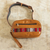 Leather and wool belt bag, 'Double Duty' - Saddle Brown Belt Bag and Wristlet from Peru (image 2b) thumbail