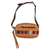 Leather and wool belt bag, 'Double Duty' - Saddle Brown Belt Bag and Wristlet from Peru (image 2c) thumbail