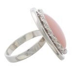 Opal cocktail ring, 'Cachet' - Pink Opal and Sterling Silver Cocktail Ring