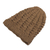 100% alpaca knit hat, 'Sepia Chic' - Warm 100% Alpaca Hat in Sepia (image 2c) thumbail