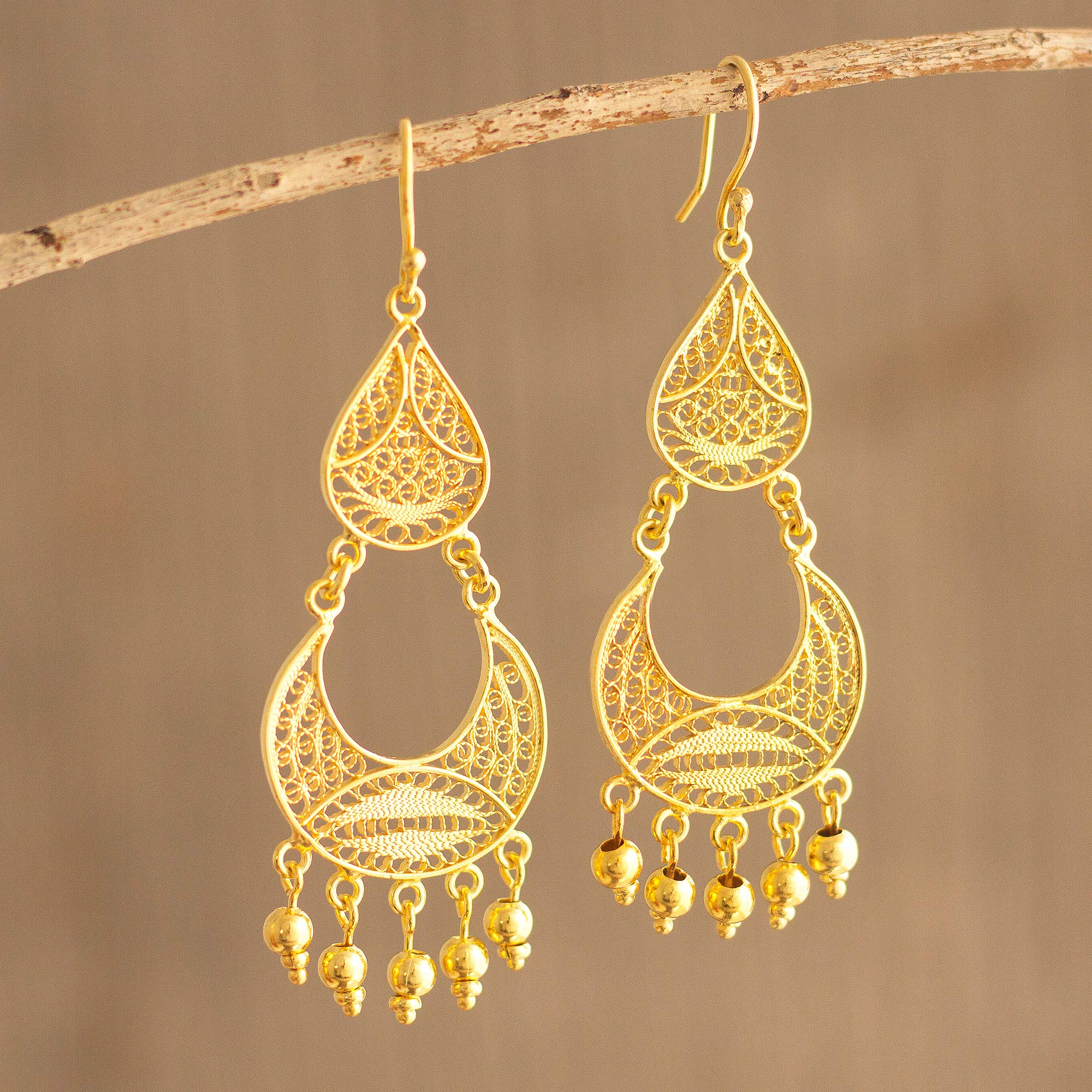 14K Solid Gold Black Square Filigree Earrings Jewellery Earrings Dangle & Drop Earrings 
