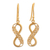 Gold-plated filigree dangle earrings, 'Elegant Infinity' - Peruvian Gold-Plated Filigree Infinity Symbol Earrings thumbail
