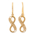 Gold-plated filigree dangle earrings, 'Elegant Infinity' - Peruvian Gold-Plated Filigree Infinity Symbol Earrings (image 2c) thumbail
