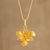 Gold-plated filigree pendant necklace, 'Graceful Orchid' - Peruvian Filigree Gold-Plated Orchid Pendant Necklace thumbail