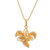 Gold-plated filigree pendant necklace, 'Graceful Orchid' - Peruvian Filigree Gold-Plated Orchid Pendant Necklace (image 2a) thumbail