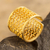 Anillo de filigrana bañado en oro - Anillo ancho de filigrana bañado en oro peruano