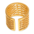 Gold-plated filigree band ring, 'Royal Swirl' - Wide Peruvian Gold-Plated Filigree Band Ring (image 2c) thumbail