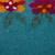 100% alpaca intarsia knit sweater, 'Turquoise Garden' - Intarsia Knit Turquoise Floral Alpaca Sweater (image 2i) thumbail